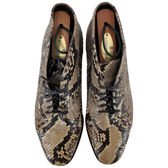 Carel Paris Italy Exotic Snakeskin Leather Ankle Chukka Boots Womens 6.5 Booties - Picture 8 of 11